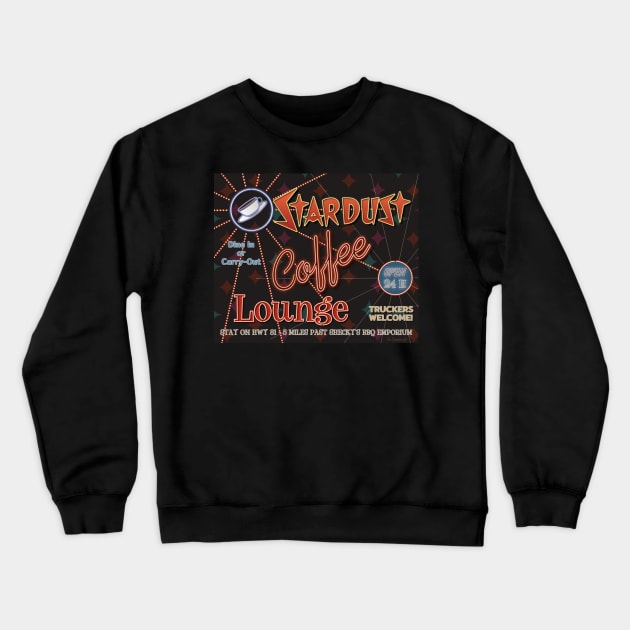 Stardust Coffee Lounge Crewneck Sweatshirt by SunGraphicsLab